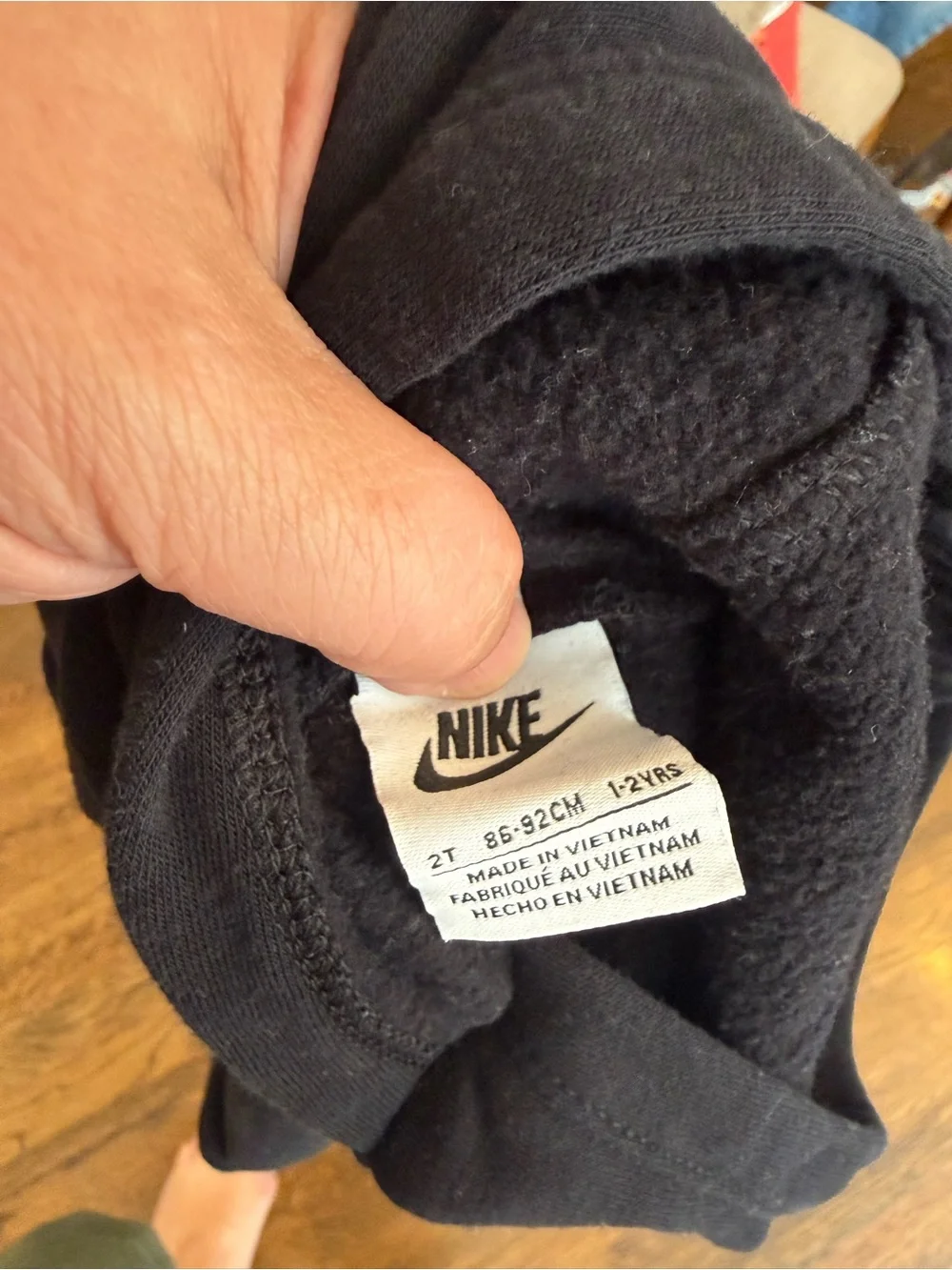 Nike Kids Black Hoodie & Joggers Set with White Logo